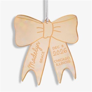 Baby Bow Personalized Acrylic Ornament- Gold - 49088-G