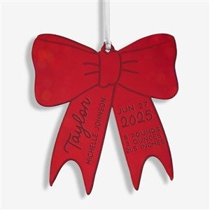 Baby Bow Personalized Acrylic Ornament- Red - 49088-R
