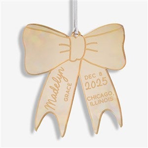 Baby Bow Personalized Acrylic Ornament- Gold - 49088-G