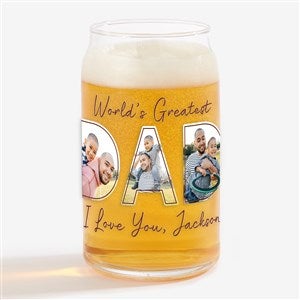Memories with Dad Personalized Photo 16oz. Printed Beer Glass - 49103-B