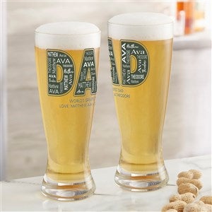Dad Repeating Name Personalized Pilsner Glass  - 49106-P