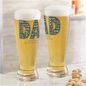 Dad Repeating Name Personalized 20oz. Pilsner Glass - 49106-P