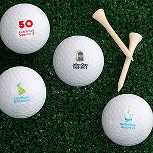 Personalized Golf Balls - Birthday Wishes - 4914-B