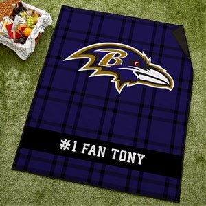 NFL Atlanta Falcons Personalized Plaid Picnic Blanket - 49148