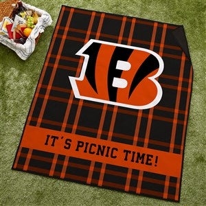 NFL Carolina Panthers Personalized Plaid Picnic Blanket - 49152