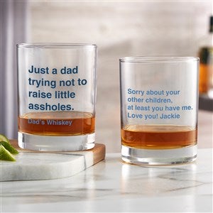 Raising Little A**oles Personalized Whiskey Glasses - 49192