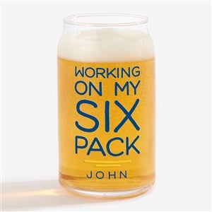 Working On My Six Pack 16oz. Beer Can Glass - 49197-B