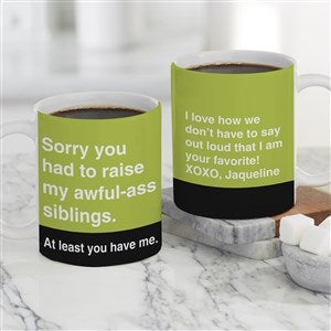 Personalized Dad Coffee Mug - Awful Ass Kids - White - 49201-S