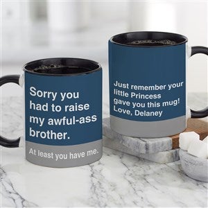 Personalized Dad Coffee Mug - Awful Ass Kids - Black - 49201-B