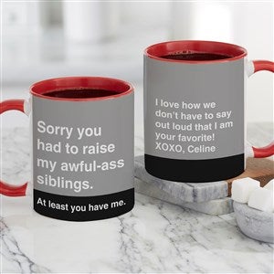 Personalized Dad Coffee Mug - Awful Ass Kids - Red - 49201-R