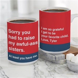 Personalized Dad Coffee Mug - Awful Ass Kids - Large - 49201-L