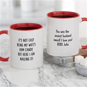 Wifes Arm Candy Personalized Coffee Mug - Red - 49203-R
