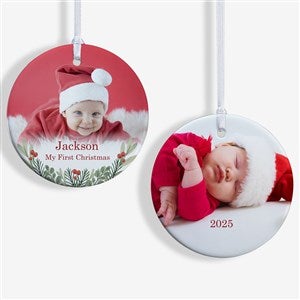 First Noel Personalized Baby Photo Ornament - Glossy - Two Sided - 49236-2S