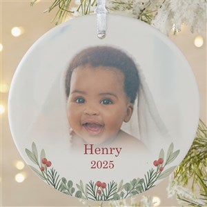 First Noel Personalized Baby Photo Ornament- 3.75quot; Matte - 1 Sided - 49236-1L