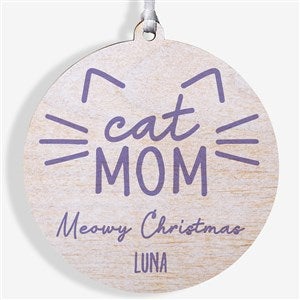Cat Parent Personalized Ornament- 3.75 Wood - 1 Sided - 49260-1W