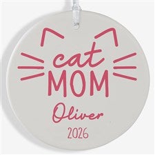 Cat Parent Personalized Ornament- 3.75 Matte - 1 Sided - 49260-1L