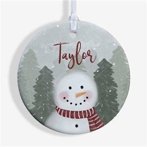 Watercolor Snowman Personalized Ornament-2.85 Glossy - 1 Sided - 49261-1S