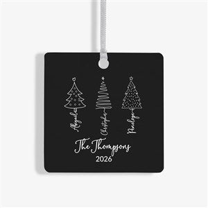 Scripted Christmas Tree Personalized Ornament-2.75quot; Metal - 1 Sided - 49262-1M