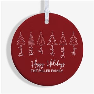 Scripted Christmas Tree Personalized Ornament-2.85quot; Glossy - 1 Sided - 49262-1S