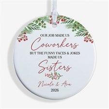 Work Bestie Personalized Coworker Ornament - Glossy - 49264-1S