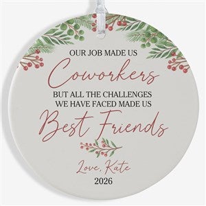 Work Bestie Personalized Coworker Ornament - Large - 49264-1L