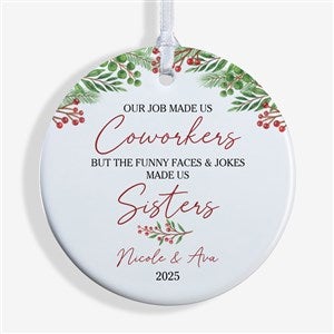 Work Bestie Personalized Coworker Ornament - Glossy - 49264-1S