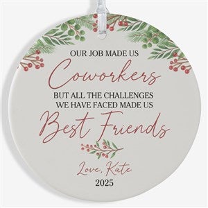 Work Bestie Personalized Coworker Ornament - Large - 49264-1L