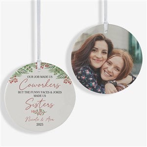 Work Bestie Personalized Coworker Photo Ornament - Large - 49264-2L