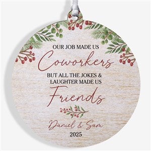 Work Bestie Personalized Wood Coworker Ornament - 49264-1W