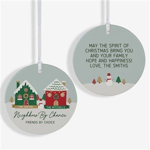 Favorite Neighbor Personalized Christmas Ornament - Large - 2 Sided - 49265-2L