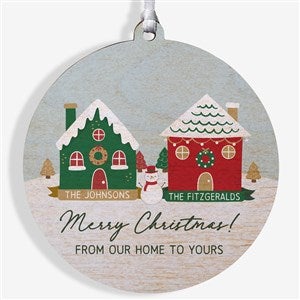 Favorite Neighbor Personalized Wood Christmas Ornament - 49265-1W