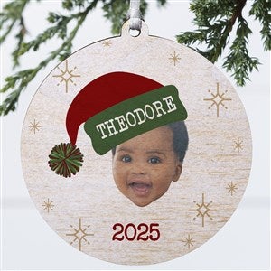 Christmas Character Personalized Photo Ornament- 3.75 Wood - 1 Sided - 49267-1W