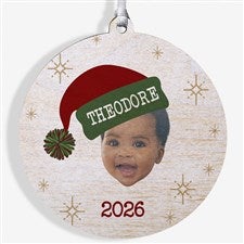 Christmas Character Personalized Photo Ornament- 3.75 Wood - 1 Sided - 49267-1W