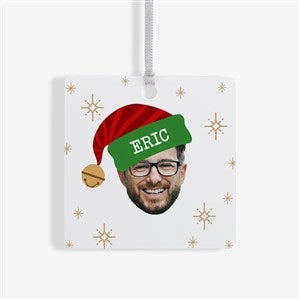 Christmas Character Personalized Photo Square Ornament- 2.75 Metal - 1 Sided - 49267-1M