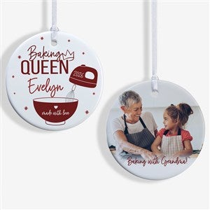 Baking Queen Personalized Photo Christmas Ornament - 49268-2S
