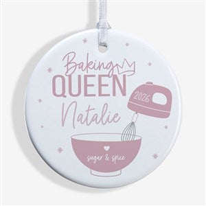 Baking Queen Personalized Christmas Ornament - Glossy - 49268-1S