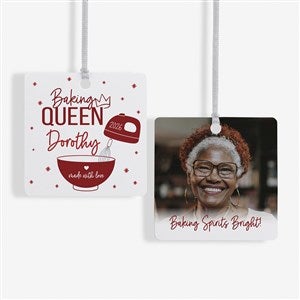 Baking Queen Personalized Metal Photo Christmas Ornament - 49268-2M