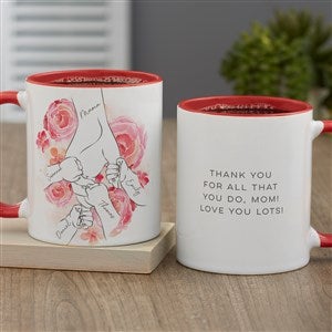 Mothers Loving Hand Personalized Coffee Mug 11 oz.- Red - 49272-R