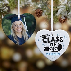 Shining Achievement Personalized Graduation Photo Heart Ornament - 49279-2