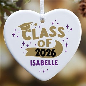 Shining Achievement Personalized Graduation Heart Ornament - 49279-1