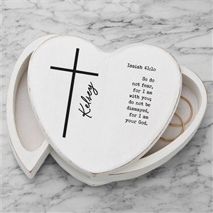 Religious Verse Engraved White Jewelry Box - 49285
