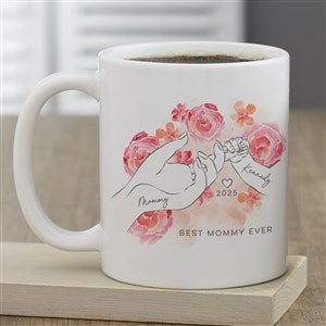 First Mother's Day Loving Hands Personalized Coffee Mug - Black