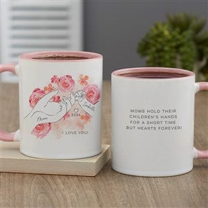 First Mothers Day Loving Hands Personalized Coffee Mug  11 oz.- Pink - 49289-P