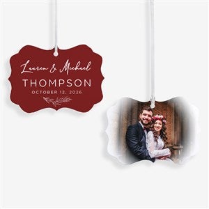 Elegant Couple Personalized Photo Metal Ornament - 49309