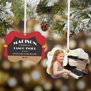 Musical Theater Personalized Metal Photo Christmas Ornament  - 49313-P