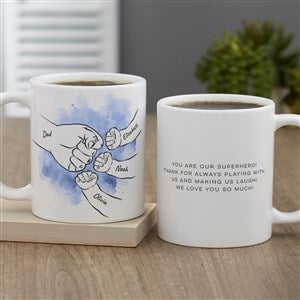 Dads Fist Bump Personalized Coffee Mug - White - 49355-S