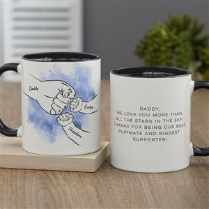 Dads Fist Bump Personalized Coffee Mug - Black - 49355-B