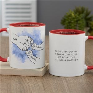 Dads Fist Bump Personalized Coffee Mug - Red - 49355-R