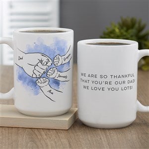 Dads Fist Bump Personalized Coffee Mug - Large - 49355-L