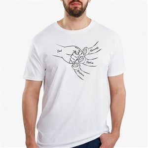 Dads Fist Bump Personalized Mens T-Shirt - Hanes  - 49370-AT